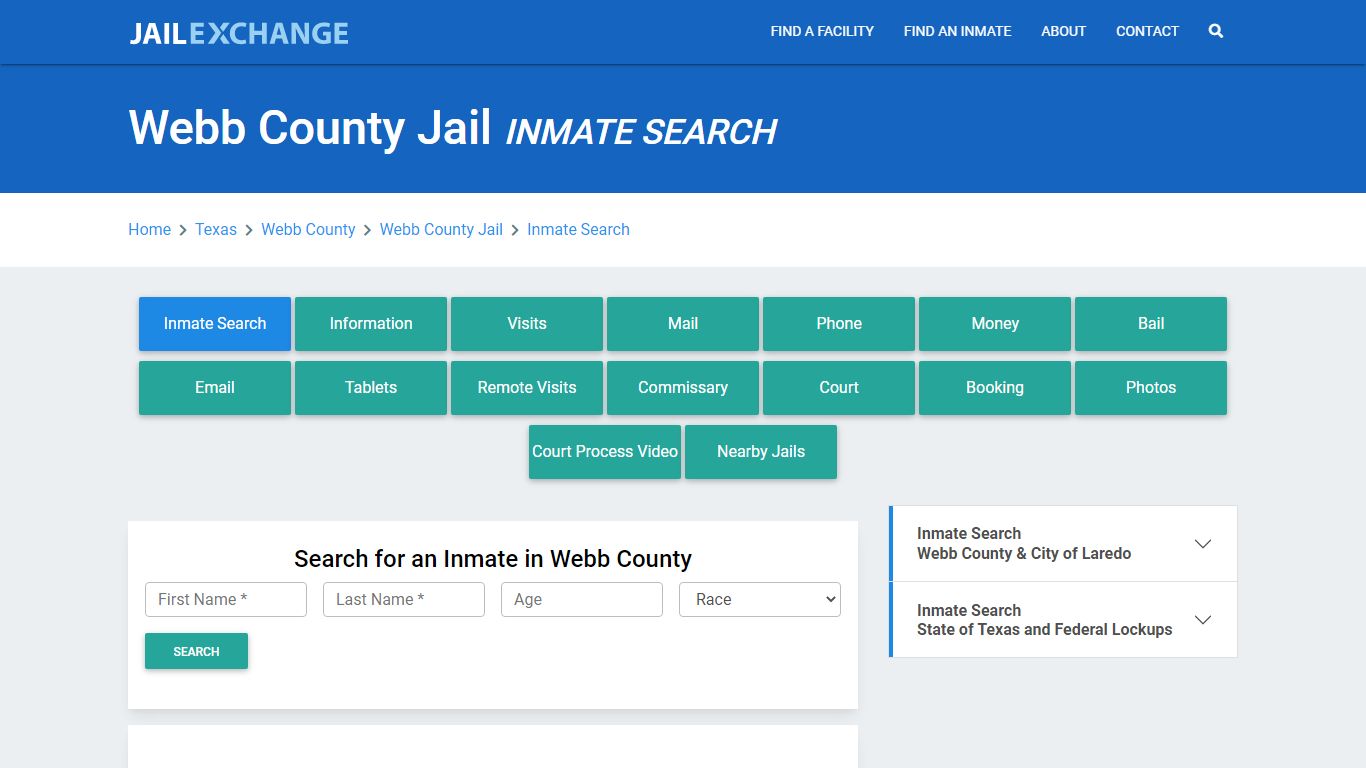 Webb County Jail, TX Inmate Search: Roster & Mugshots